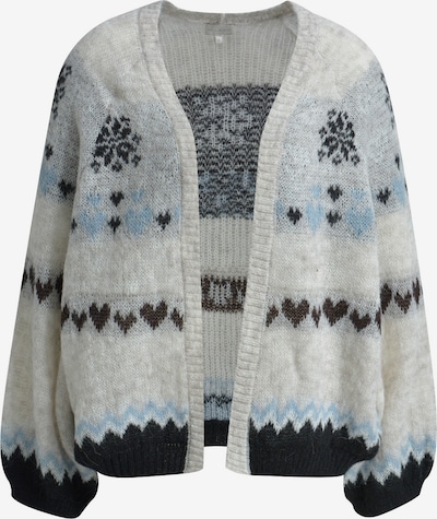Milano Italy Cardigan mit Intarsienmuster in weiß, Produktansicht