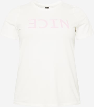 Vero Moda Curve Тениска 'SALIE' в бяло: отпред