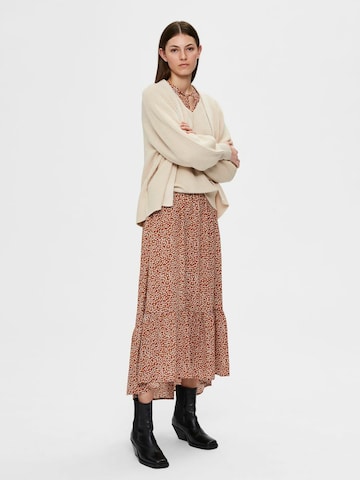 Selected Femme Petite Knit Cardigan 'Emmy' in Beige