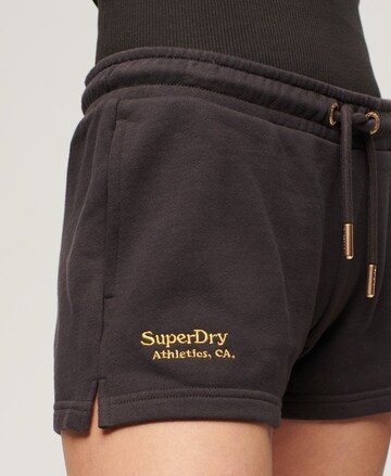 Superdry Regular Pants 'Essential' in Black: front