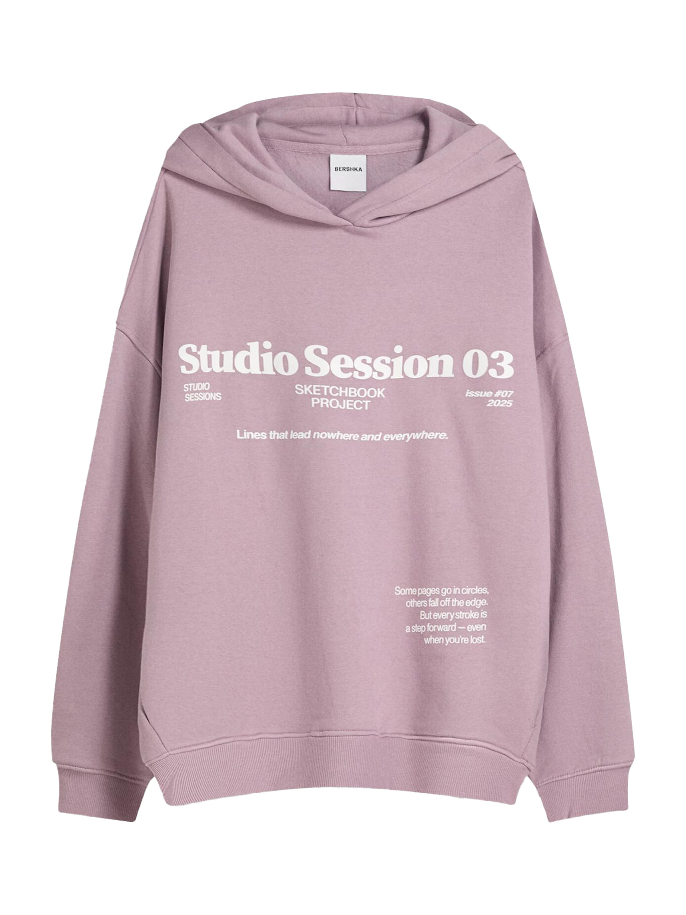 Bershka Sweatshirt in Pink: front