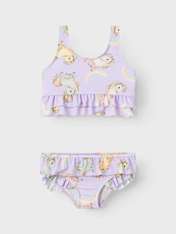 NAME IT Bralette Bikini 'ZUNA' in Purple