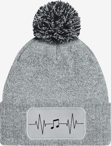 Youth Designz Mütze 'Heartbeat Musik' in Grau: Vorderseite