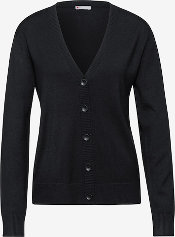 STREET ONE Strickjacke in Schwarz: Vorderseite