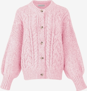 SASSYCLASSY Oversizestrickjacke in Pink: Vorderseite