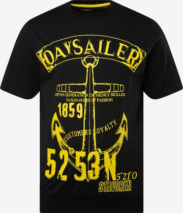 Men Plus Shirt in Black: front