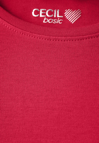 CECIL Basic Shirt mit Rundhals in Rot