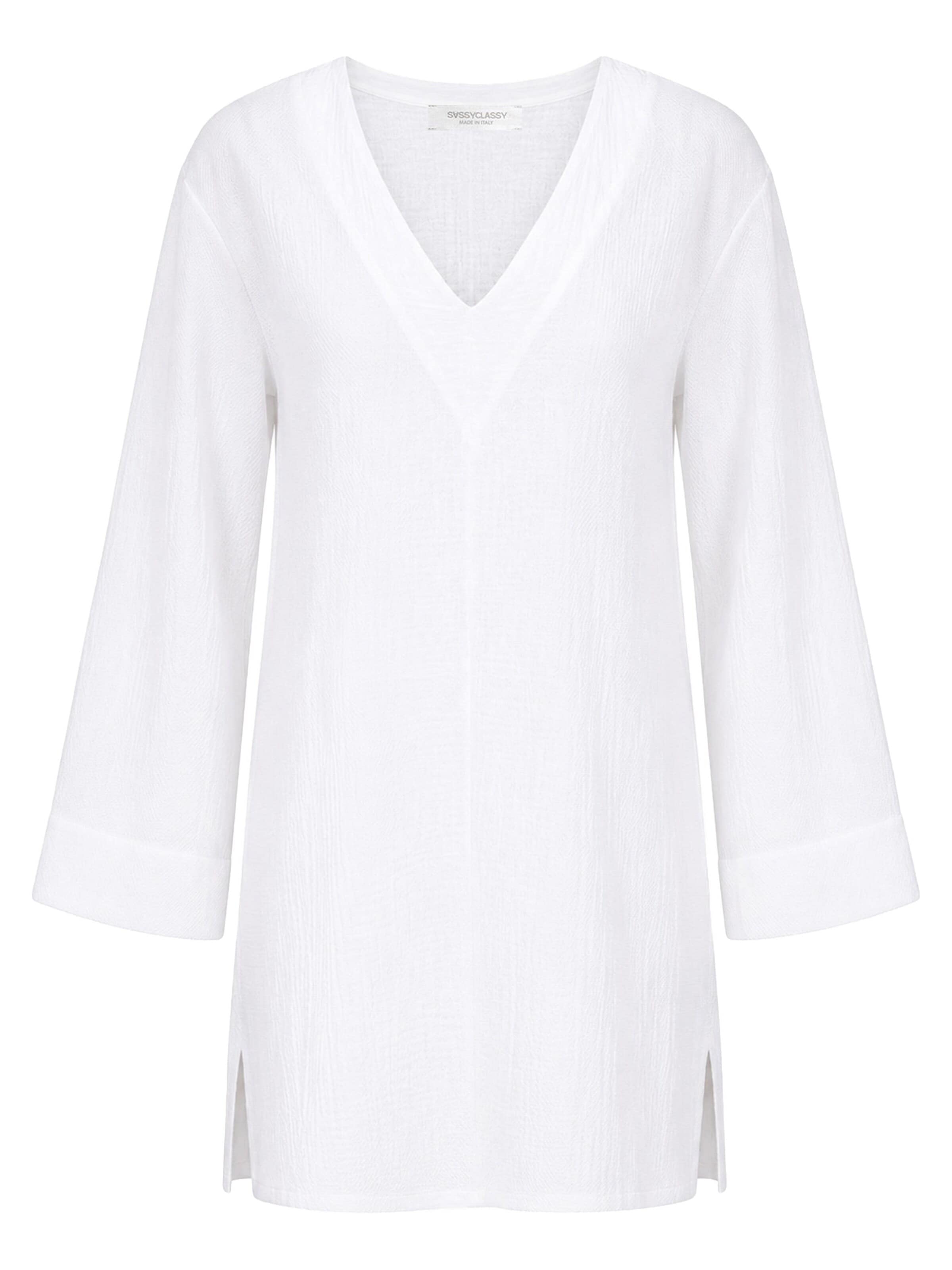 SASSYCLASSY Dress in White: front