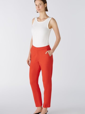 OUI Slimfit Hose 'FEYLIA' in Rot