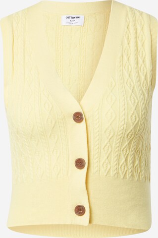 Cotton On Knitted Vest in Yellow: front