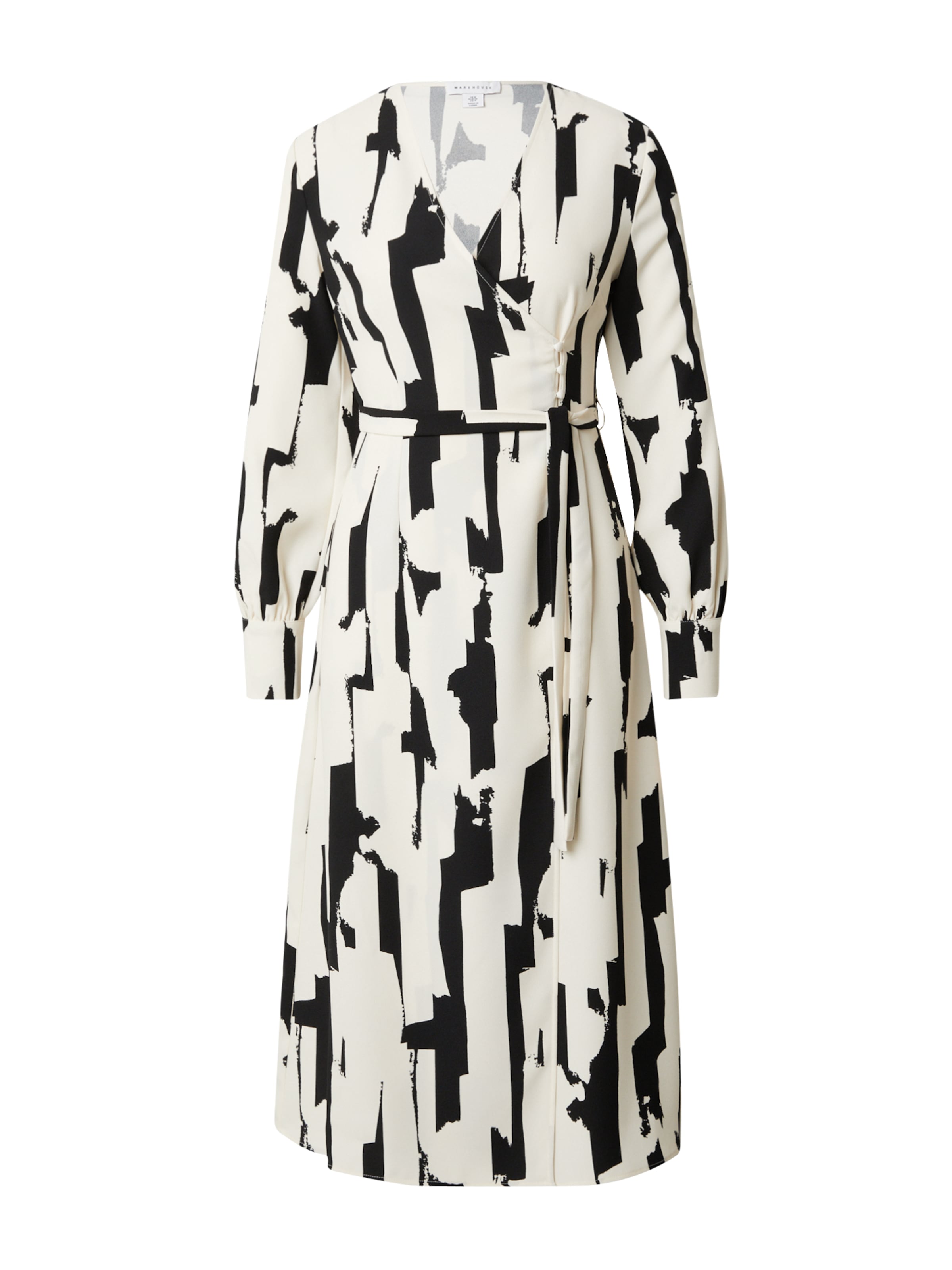 Warehouse Vestido en beige / negro, Vista del producto