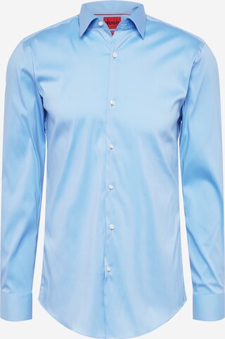 HUGO Slim fit Button Up Shirt 'Kenno' in Blue: front