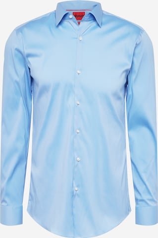 HUGO Red Slim fit Button Up Shirt 'Kenno' in Blue: front