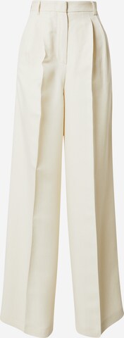 Weekend Max Mara Wide Leg Bukser med lægfolder 'AUSONIA' i beige: forside