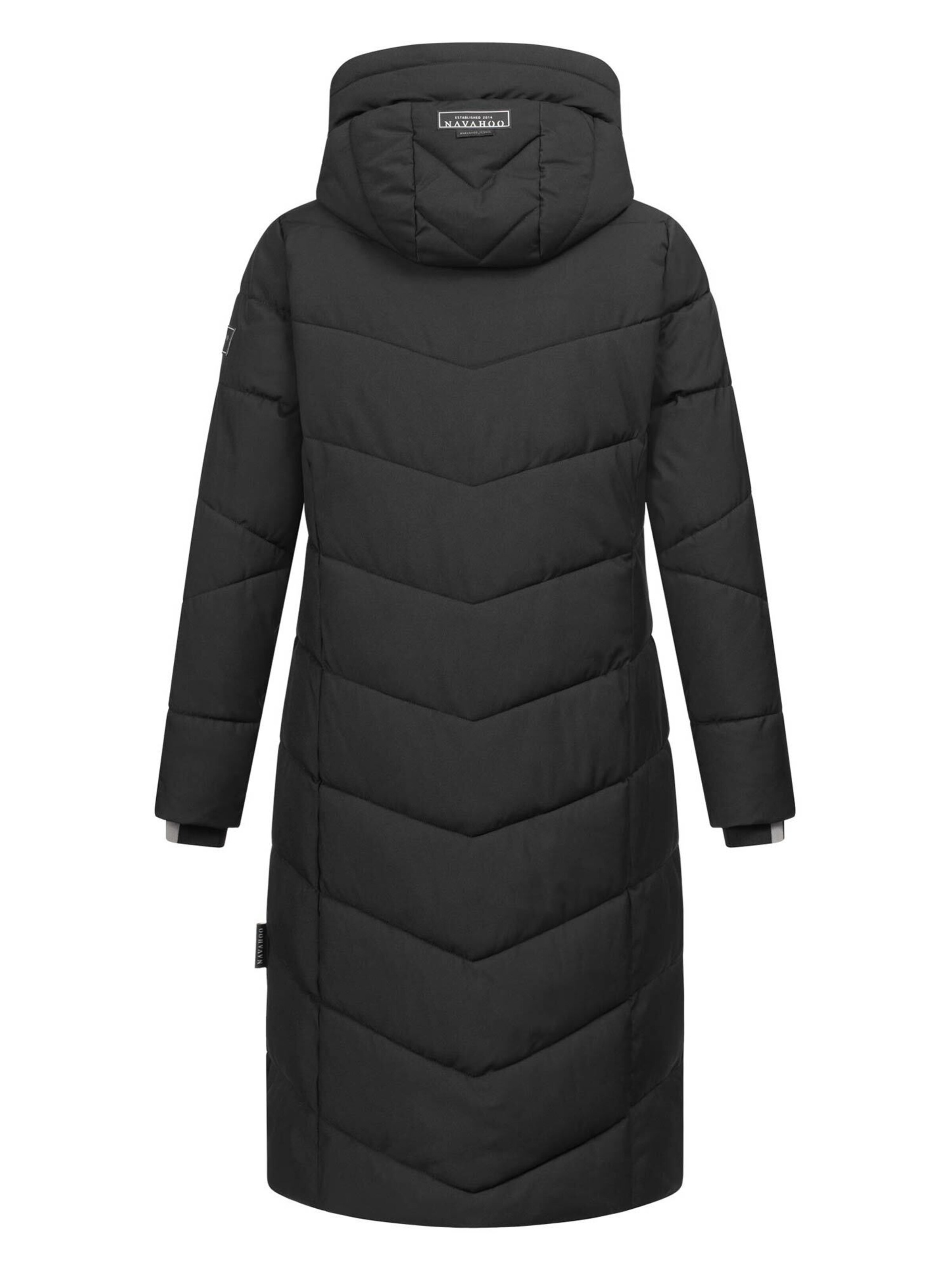 NAVAHOO Navahoo Schmatzibaer lange Damen Winter Steppjacke N009 ' ' in Schwarz