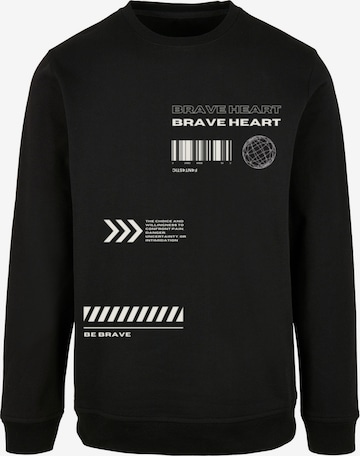 Sweat-shirt 'Brave Heart' F4NT4STIC en noir : devant