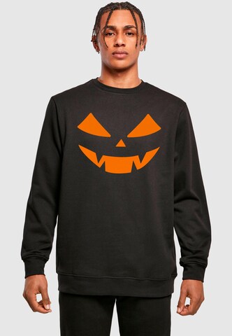 ABSOLUTE CULT Sweatshirt 'Pumpkin Face' in Zwart: voorkant