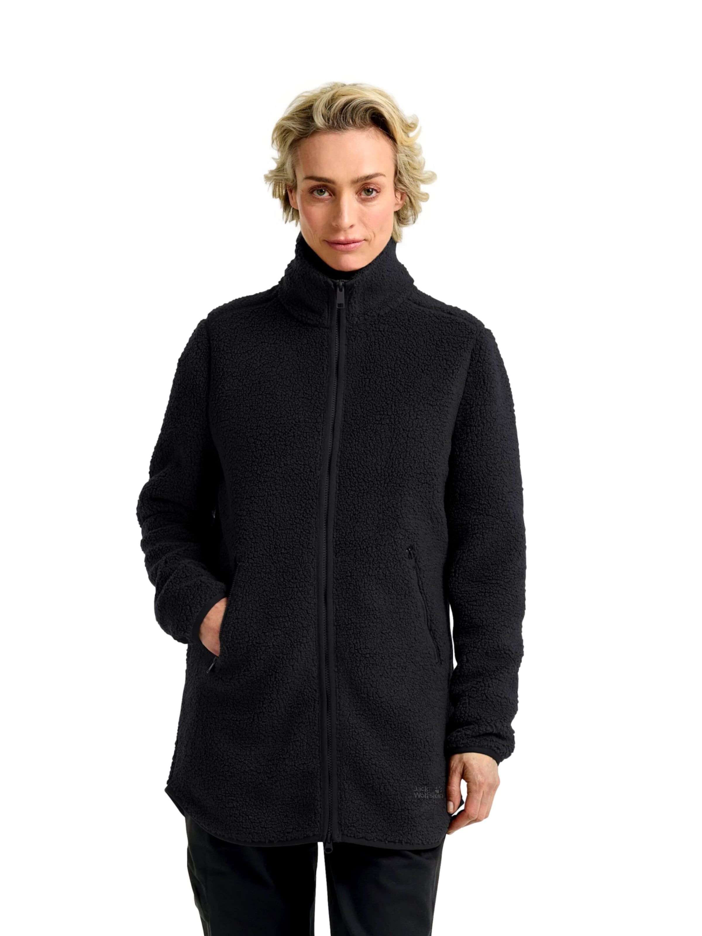 Giacca di pile funzionale di JACK WOLFSKIN in nero: frontale