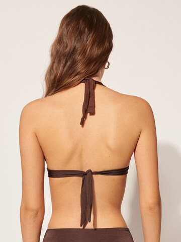 CALZEDONIA Triangle Bikini Top 'Timeless Diva' in Brown