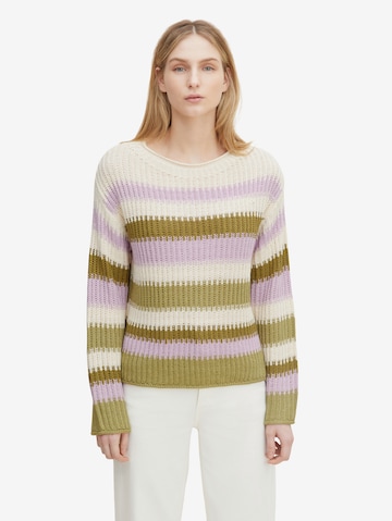 TOM TAILOR Sweater in Beige: front