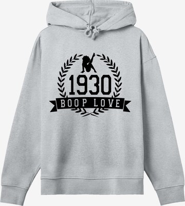 F4NT4STIC Sweatshirt 'Betty Boop 1930 Crest' in Grey: front