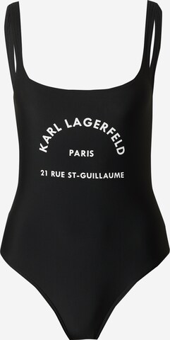 Karl Lagerfeld Бюстие Бански костюм 'Rue St-Guillaume' в черно: отпред