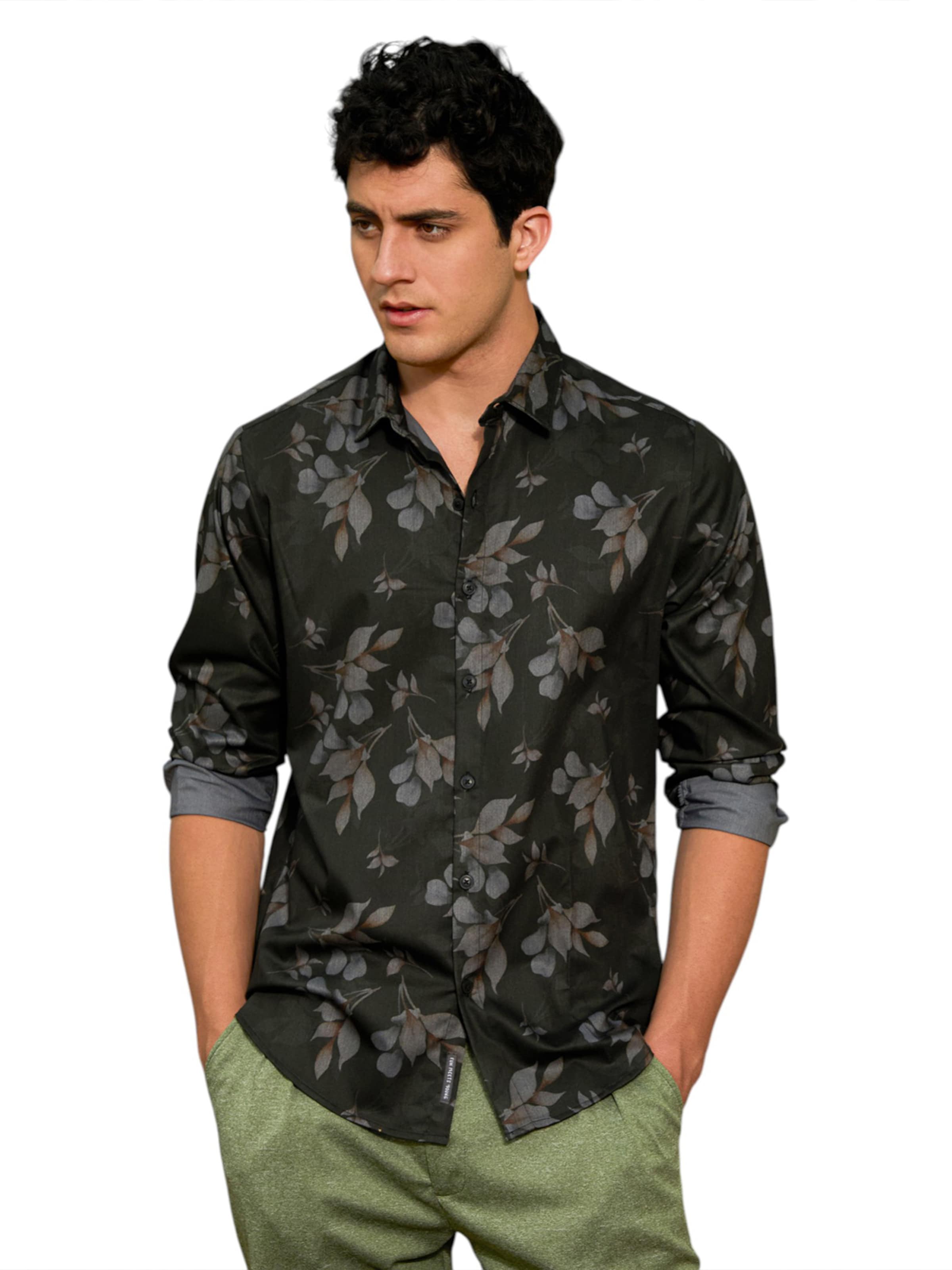 Campus Sutra Regular fit Skjorta 'Emberly' i grå: framsida