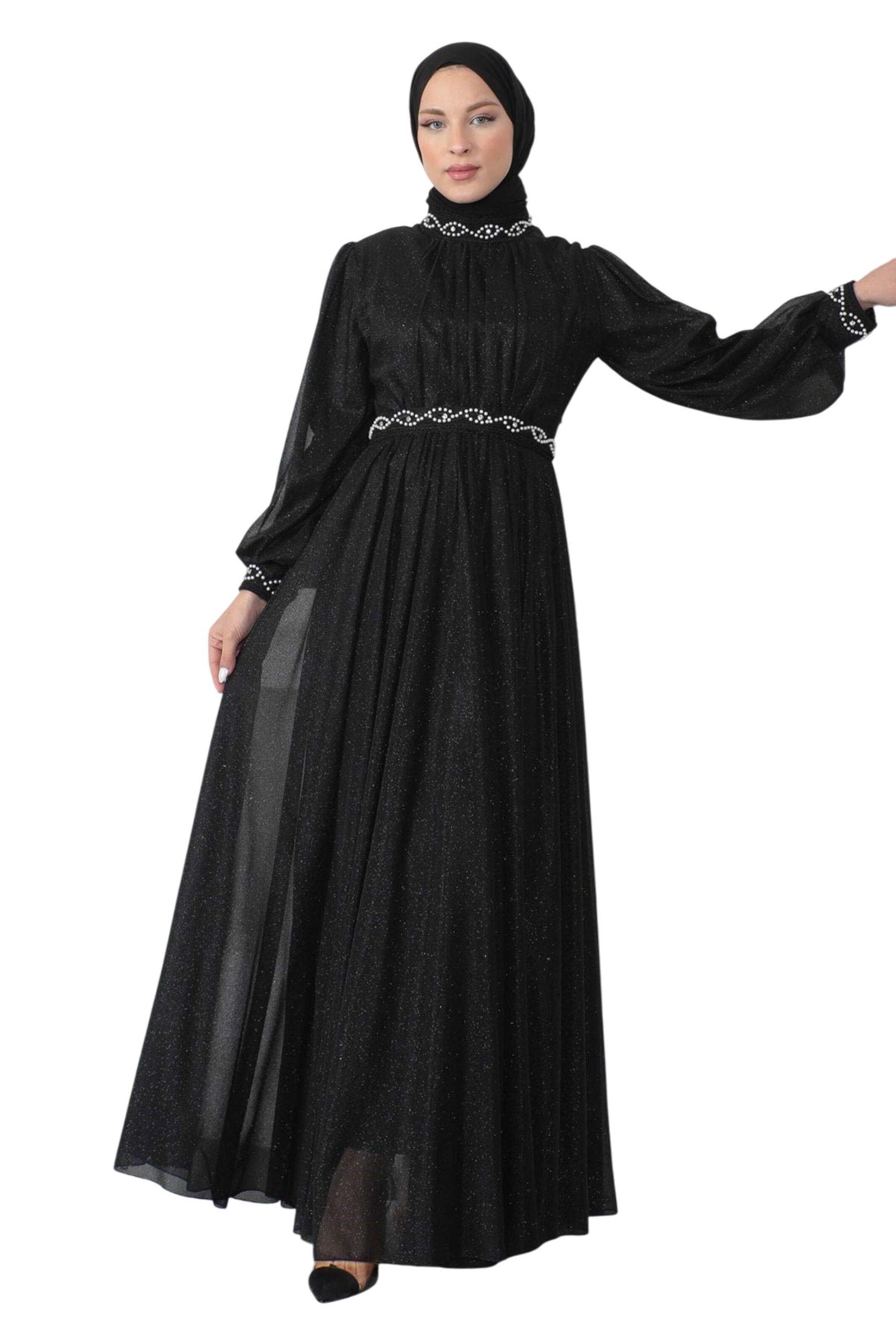 MODAMIHRAM Evening dress in Black: front