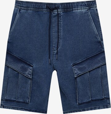 Loosefit Jeans cargo Pull&Bear en bleu : devant