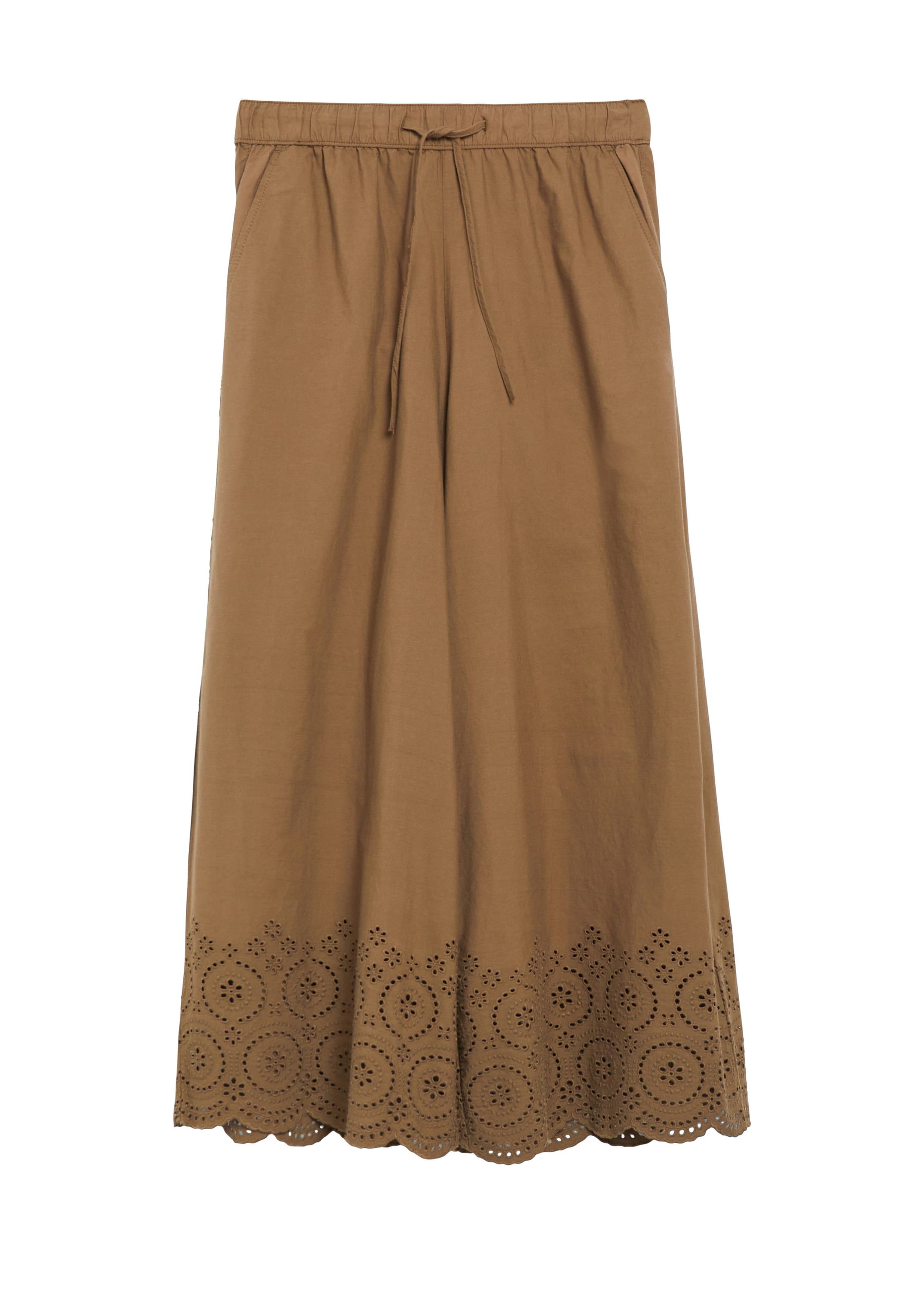 s.Oliver Wide Leg Hose in Braun: Vorderseite