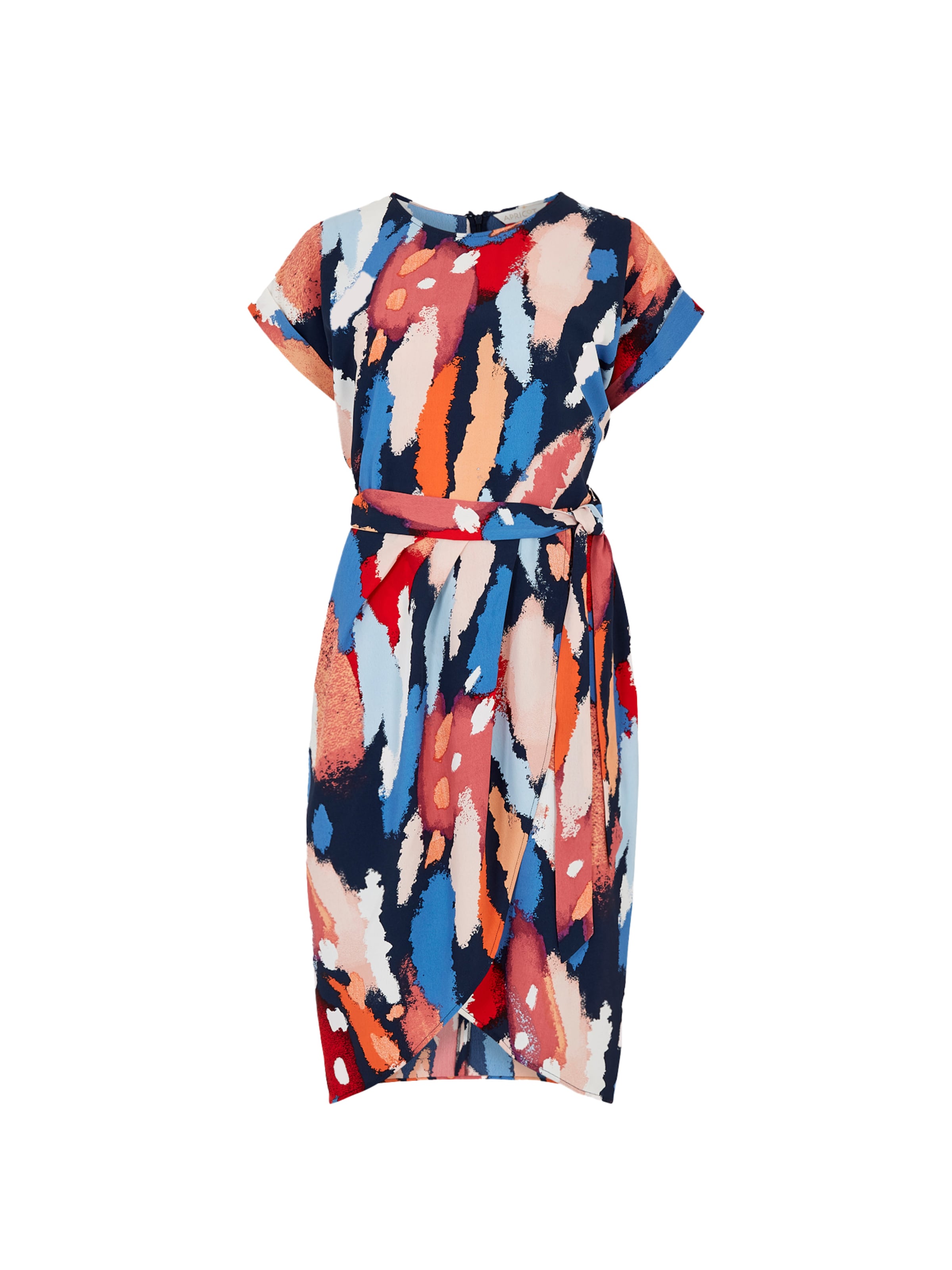 Apricot Kleid in Blau: Vorderseite