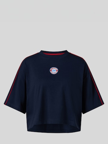 FC BAYERN MÜNCHEN Cropped T-Shirt Essentials in Blau: Vorderseite
