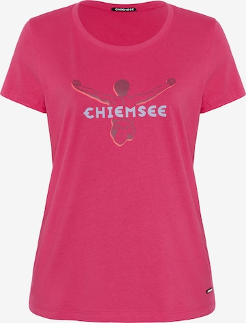 CHIEMSEE T-Shirt ' mit Logo und Jumper ' in Pink: Vorderseite