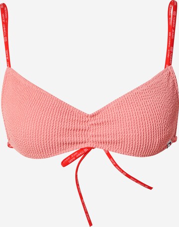 Tommy Jeans Bustier Bikinitop in Roze: voorkant