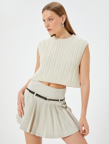 Koton Gebreide bodywarmer in Beige: voorkant