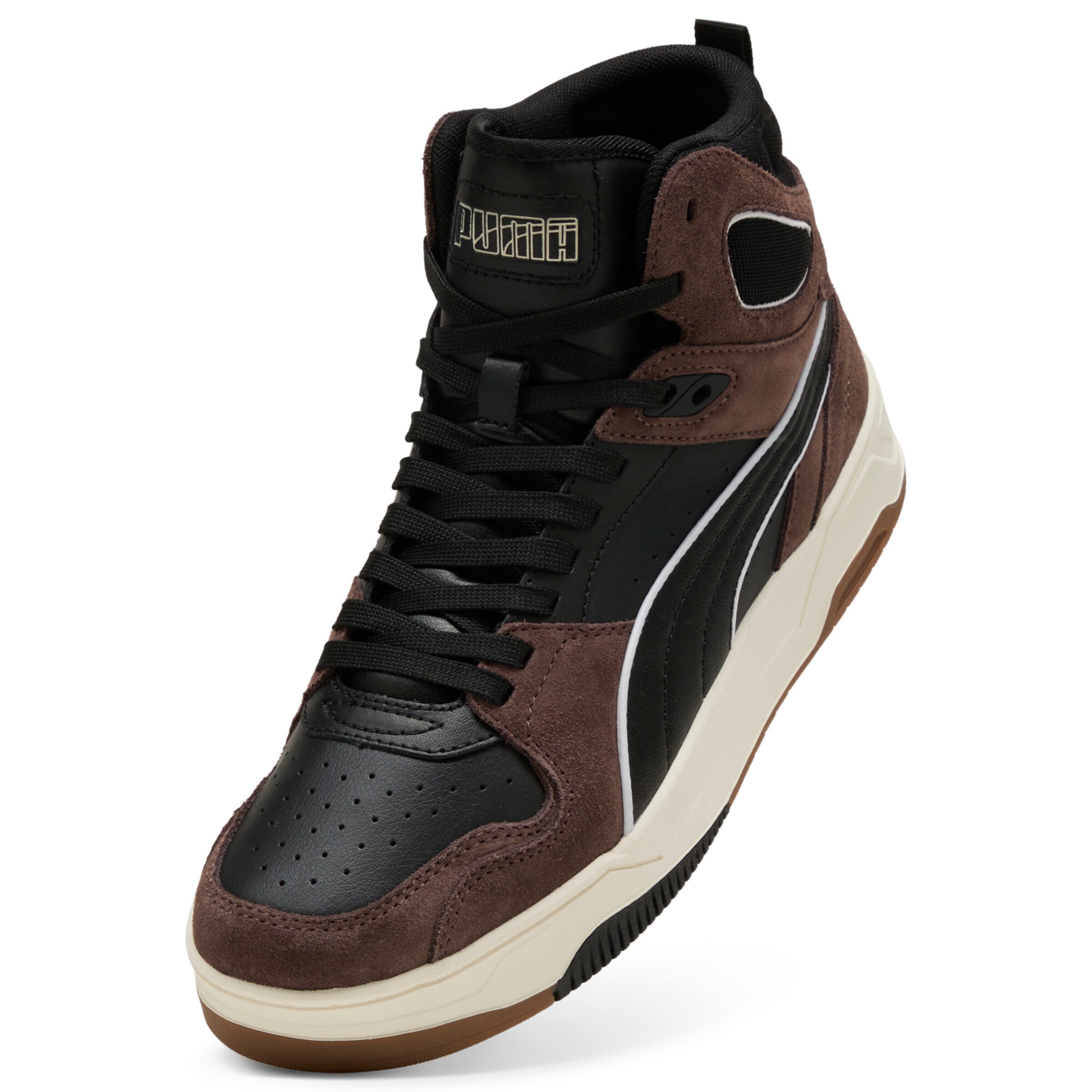 PUMA High-Top Sneakers in Brown