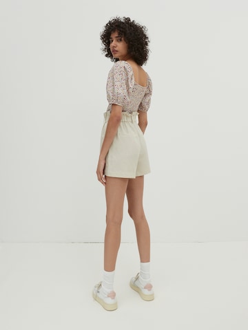 EDITED Wide Leg Shorts 'Jazlyn' in Beige