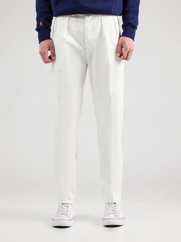 Tapered Pantaloni con pieghe di Polo Ralph Lauren in bianco: frontale