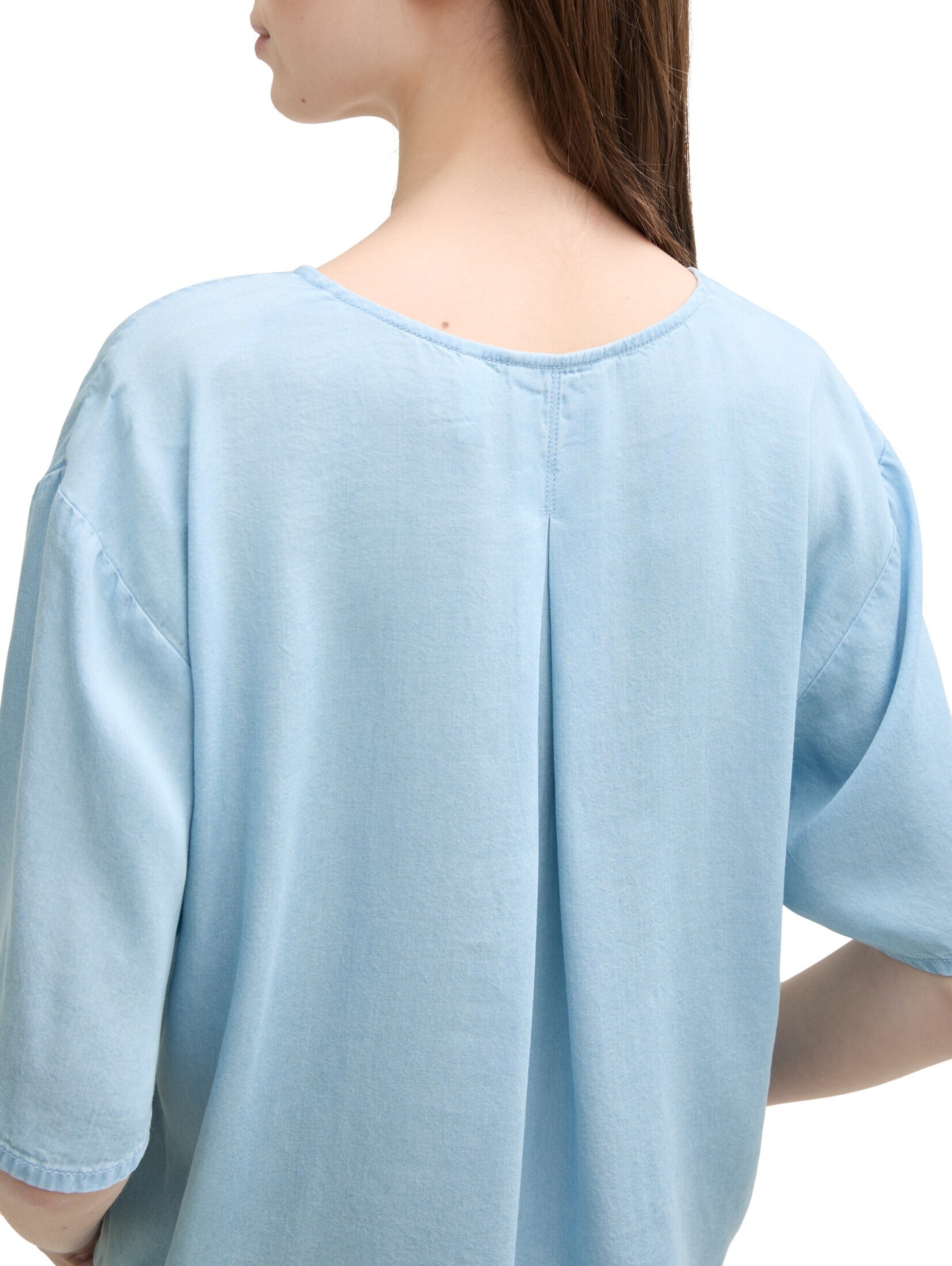TOM TAILOR DENIM Bluse in Blau