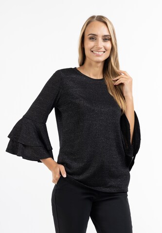 Usha - Camisa em preto: frente