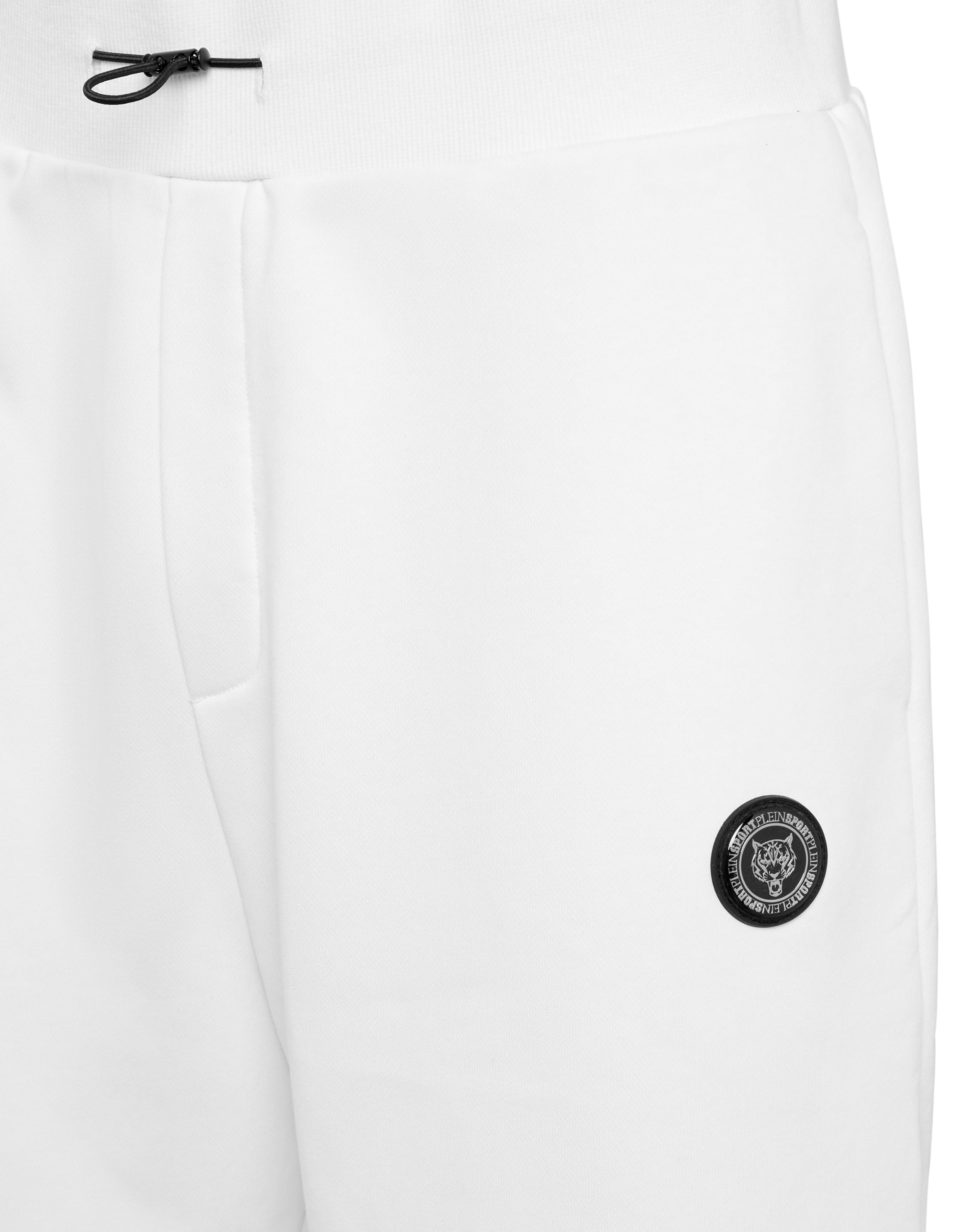 Plein Sport Regular Trousers 'Scratch' in White
