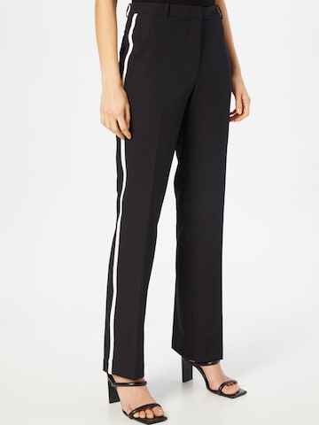 MORE & MORE Regular Pleated Pants 'Marlene' in Black: front