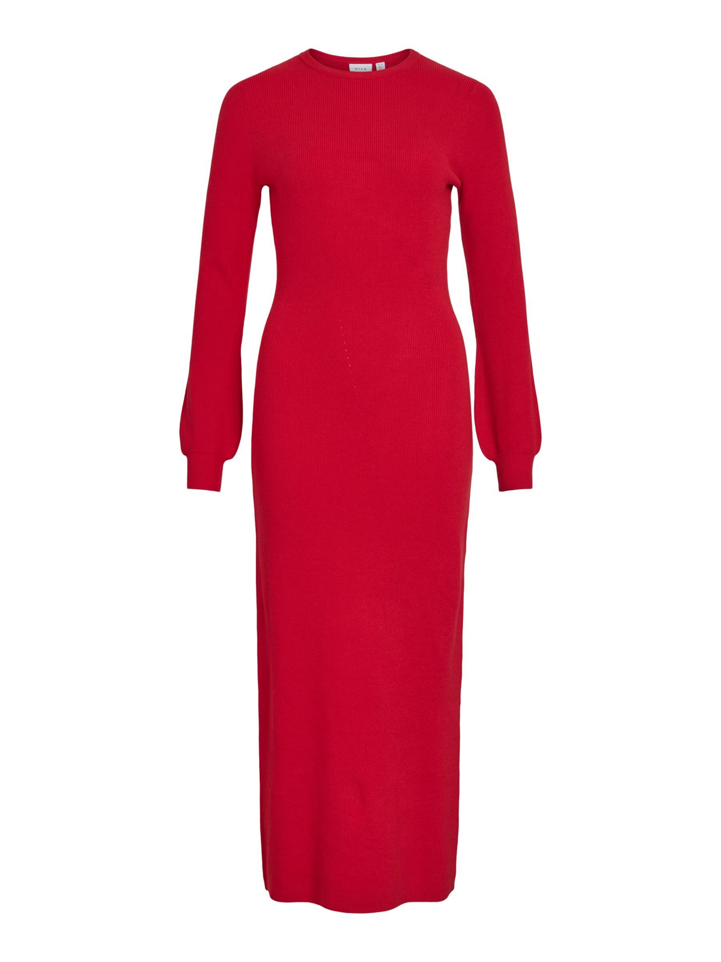 VILA - Vestido de punto 'VIKalia' en rojo: frente