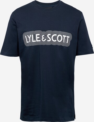 Lyle & Scott T-shirt i blå: framsida