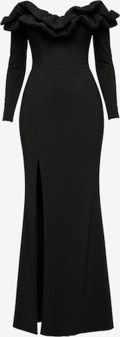 Robe de soirée Ombre en noir : devant