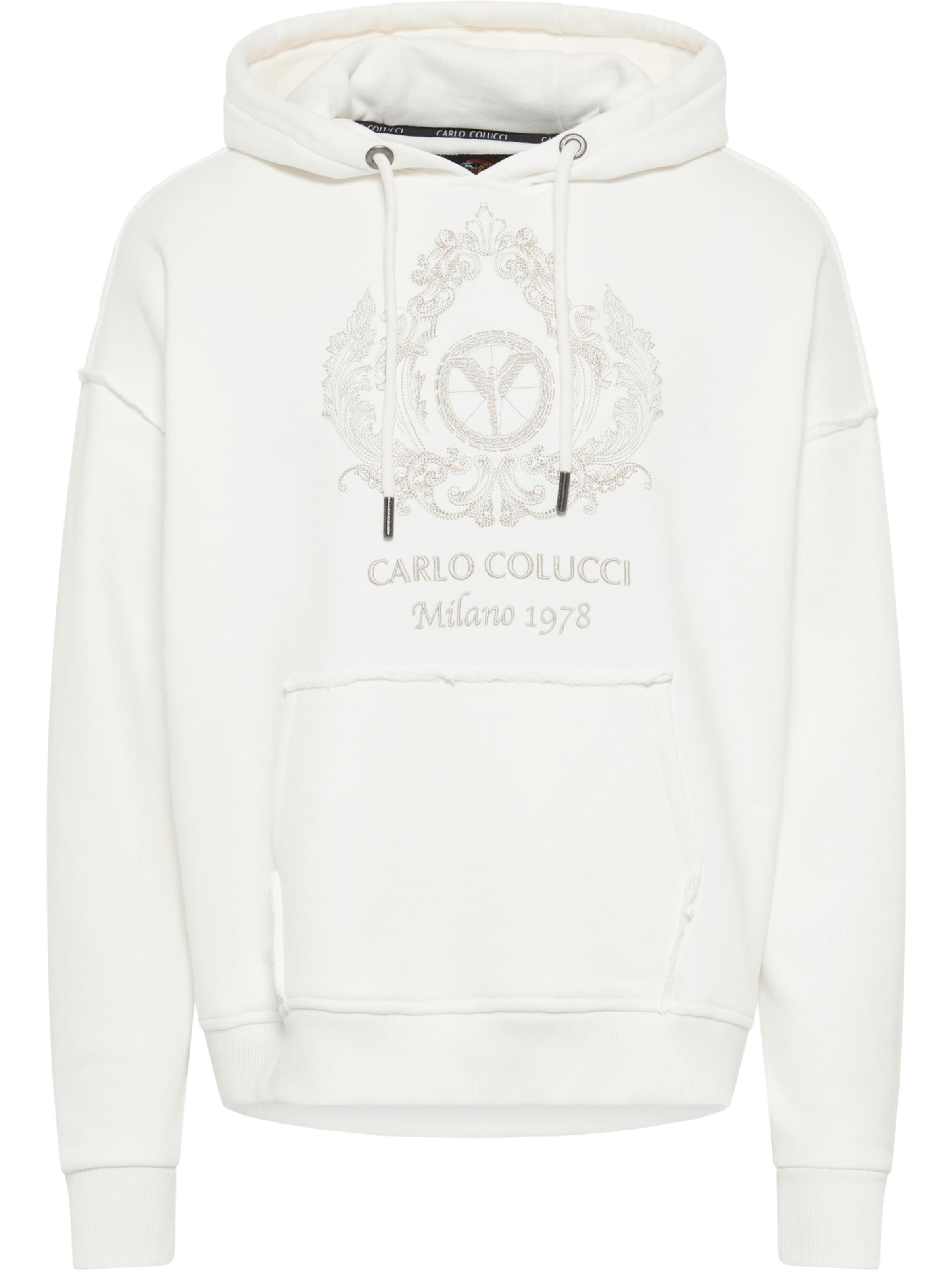 Carlo Colucci Sweatshirt 'De Bona' in White: front