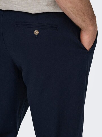 Only & Sons Regular Bandplooibroek 'ONSLeo' in Blauw