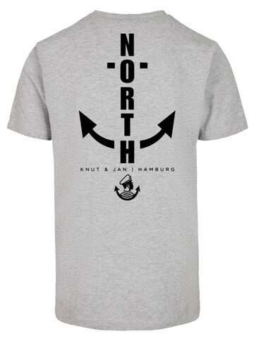 T-Shirt 'North Anchor' F4NT4STIC en gris : devant