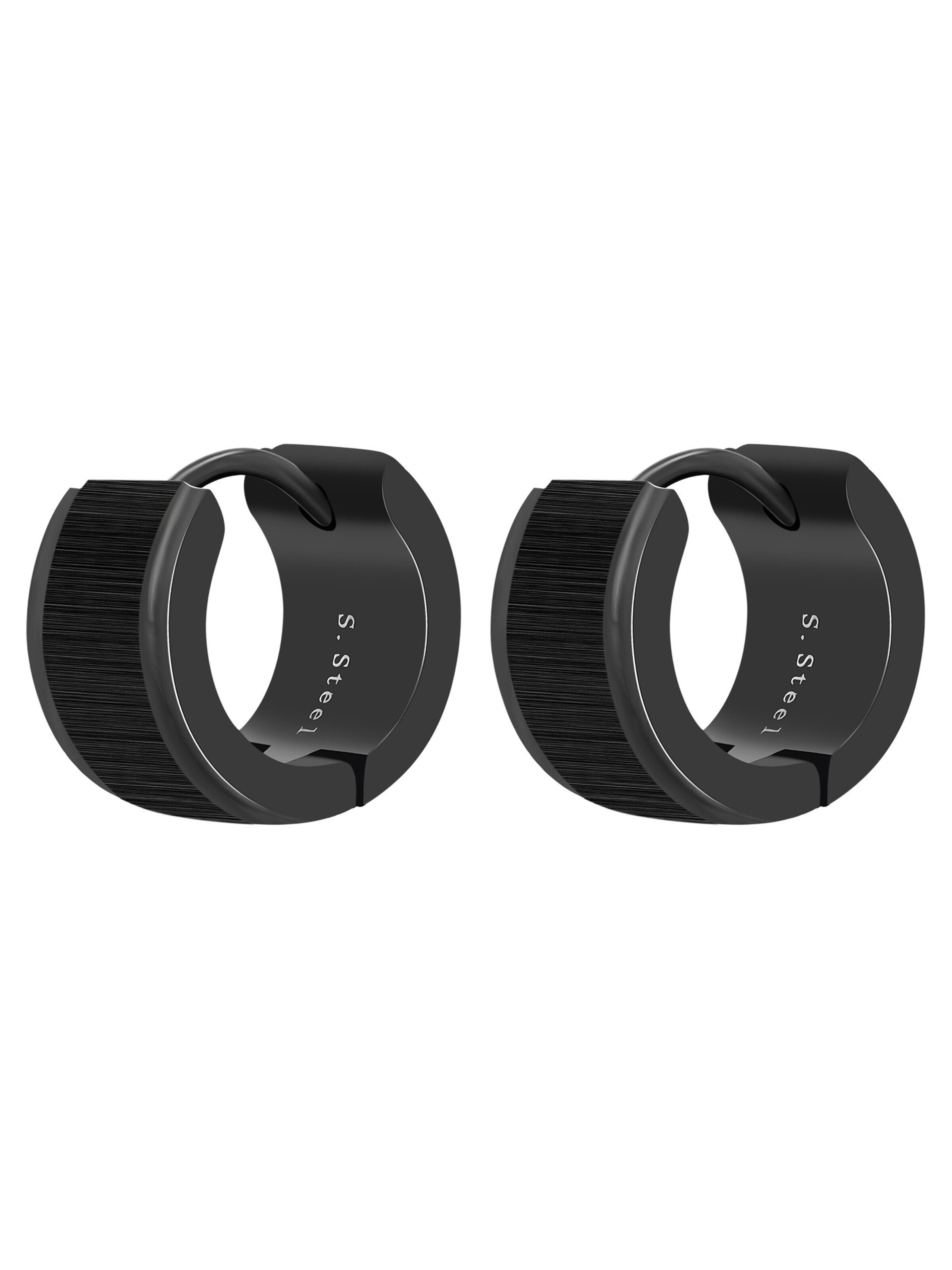 Akzent Earrings 'Mattheo, langlebig' in Black: front