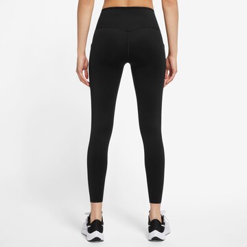 NIKE Skinny Sporthose in Schwarz